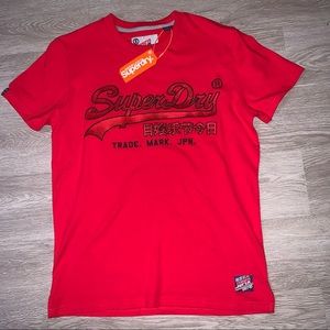 BRAND NEW WITH TAGS RED SUPERDRY T SHIRT